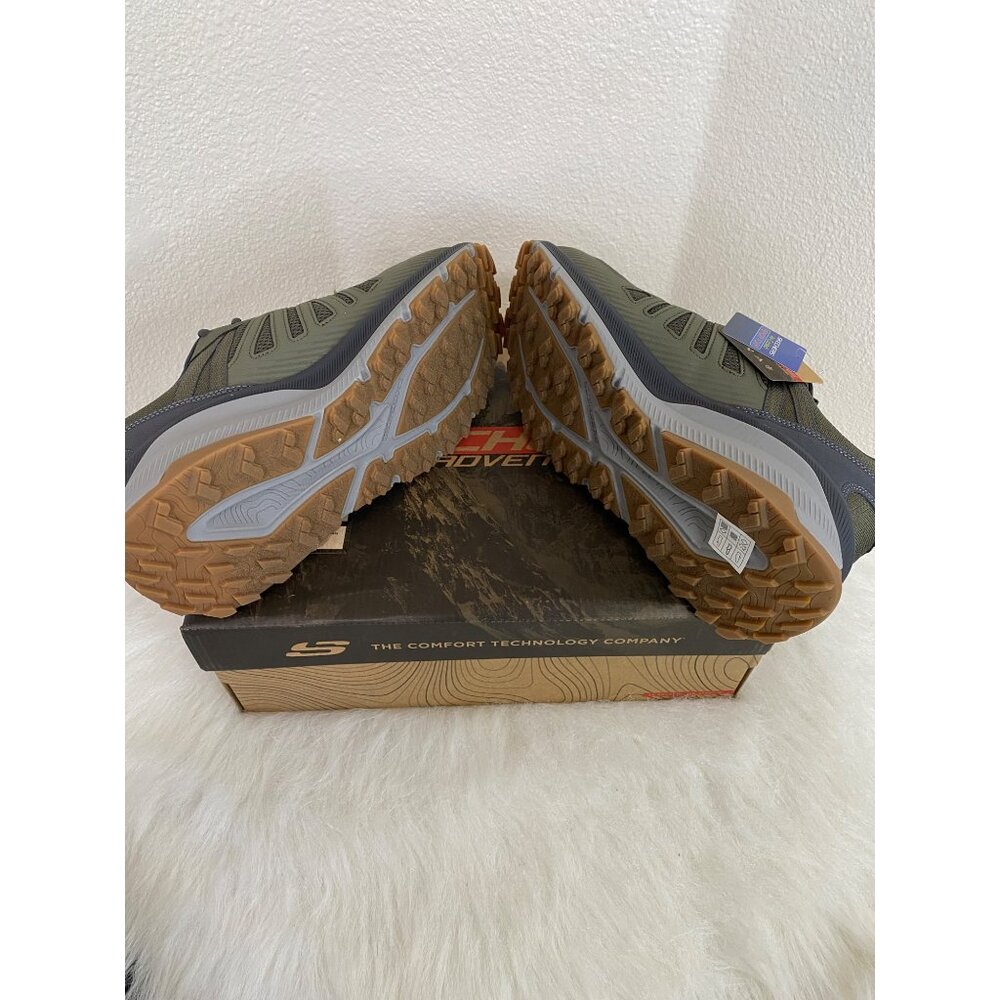 Skechers Mens Venture Seeker Green Outdoors Hiking Grip Shoes - Picture 9 of 12